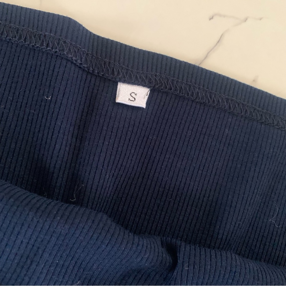 Amazon Basics Navy Blue Ribbed Dress - Picture 4 of 5